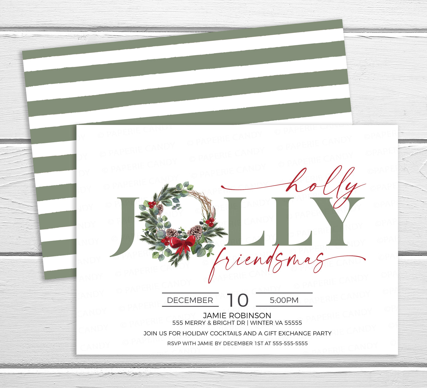 Friendsmas Party Invitation, Friends Christmas Holiday Party Invite, Adult Cocktail Christmas Party, Gift Exchange, Editable Printable