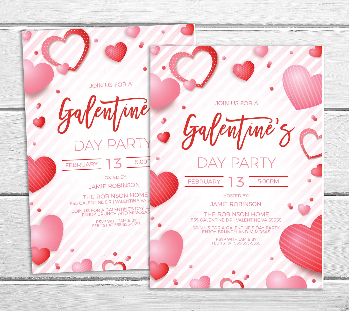 Galentine's Day Party Invitation, Editable Galentine's Invite, Galentine Breakfast Brunch Lunch Dinner Cocktail Party, Friends Valentine's