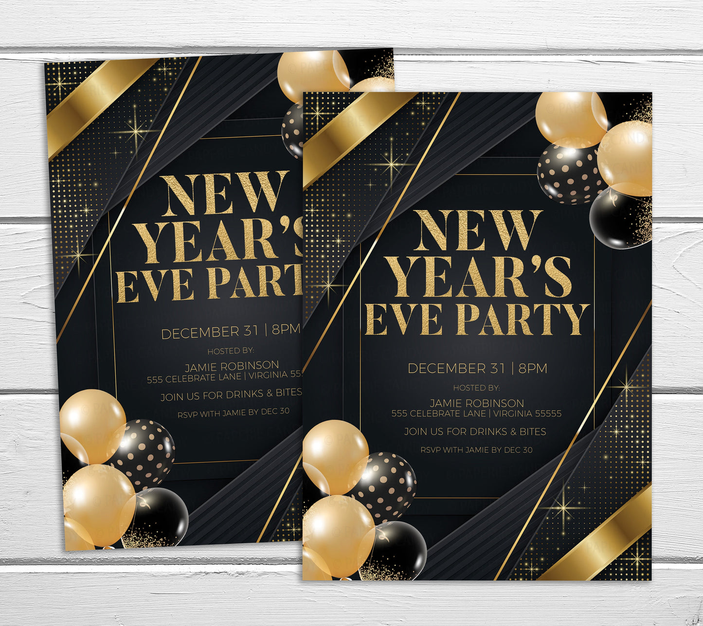 New Year's Eve Party Invitation, New Years Celebration Invite, Ball Drop Party, New Year Party, New Years Eve Dinner Drinks, Printable