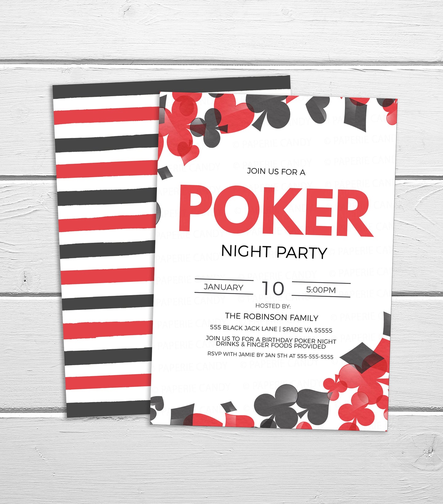 Poker Night Party Invitation, Editable Poker Birthday Night Invite, Poker Tournament Night Flyer, Las Vegas Birthday, Printable Template