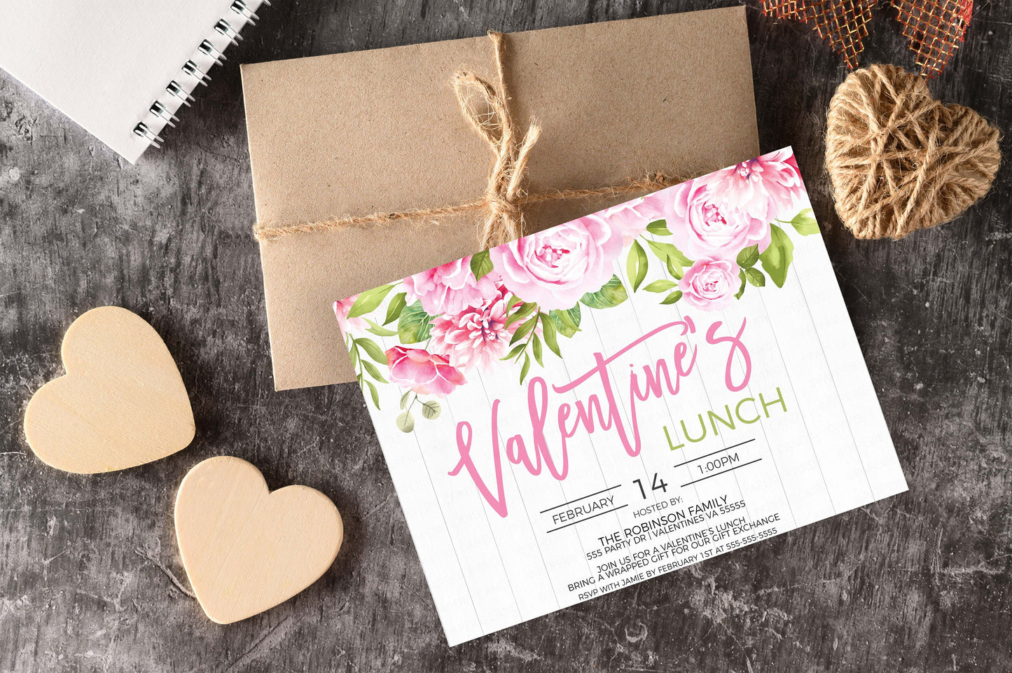Valentine's Day Lunch Invitation, Editable Valentine Brunch Invite, Employee Appreciation Party, Client Appreciation, Editable Printable
