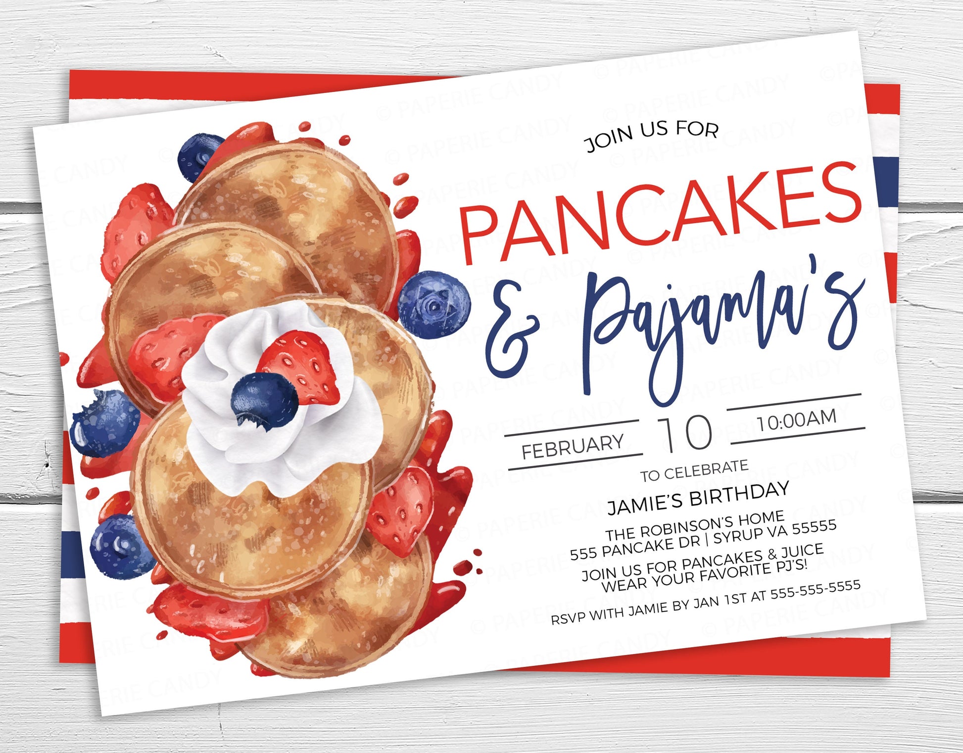 100 Pack Pancake Paper Napkins for Brunch and Pajamas Birthday