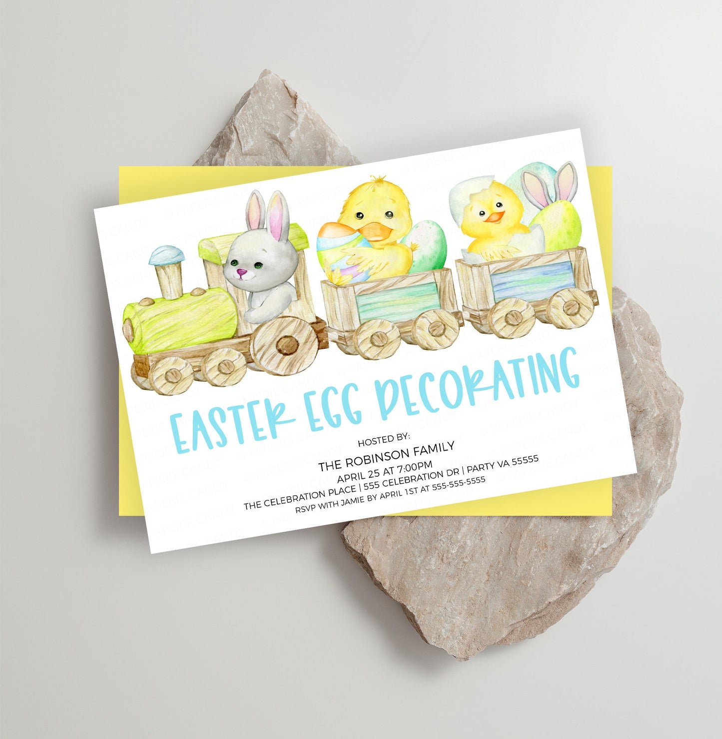 Easter Egg Decorating Invitation, Easter Party Invite, Kids Easter Party, Neighborhood Company Business Egg Decorating, Editable Printable