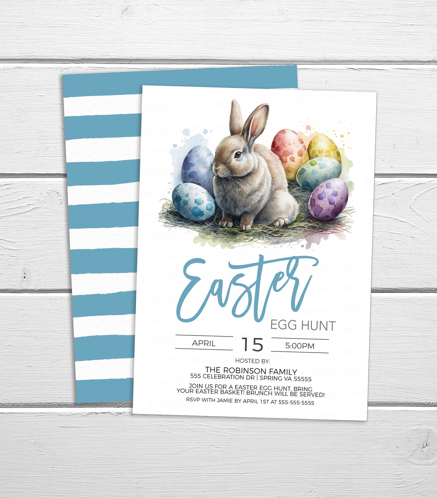 Easter Egg Hunt Invitation, Kids Easter Egg Party Invite, Neighborhood Company Business Egg Hunt, Editable Printable Template