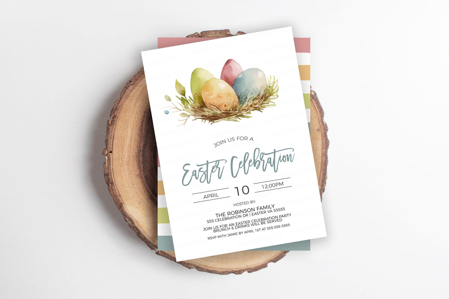 Easter Celebration Invitation, Easter Party Invite, Breakfast Brunch Lunch Dinner Party, Good Friday Event, Egg Hunt, Editable Printable