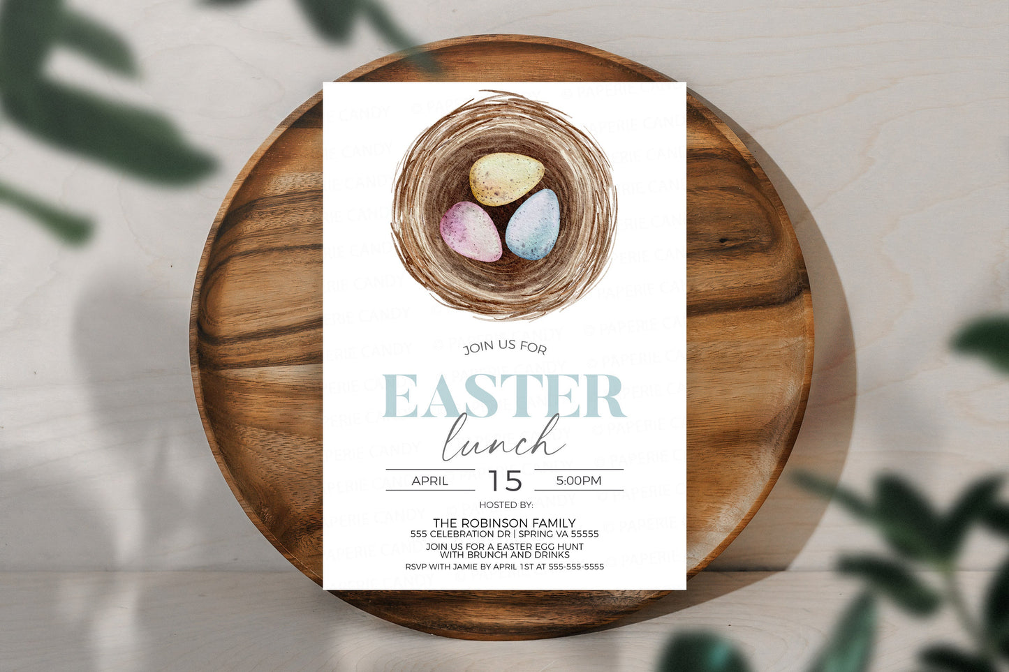 Easter Invitation, Easter Breakfast Brunch Invite , Easter Lunch Dinner Party, Easter Egg Hunt, Employee Appreciation, Editable Printable