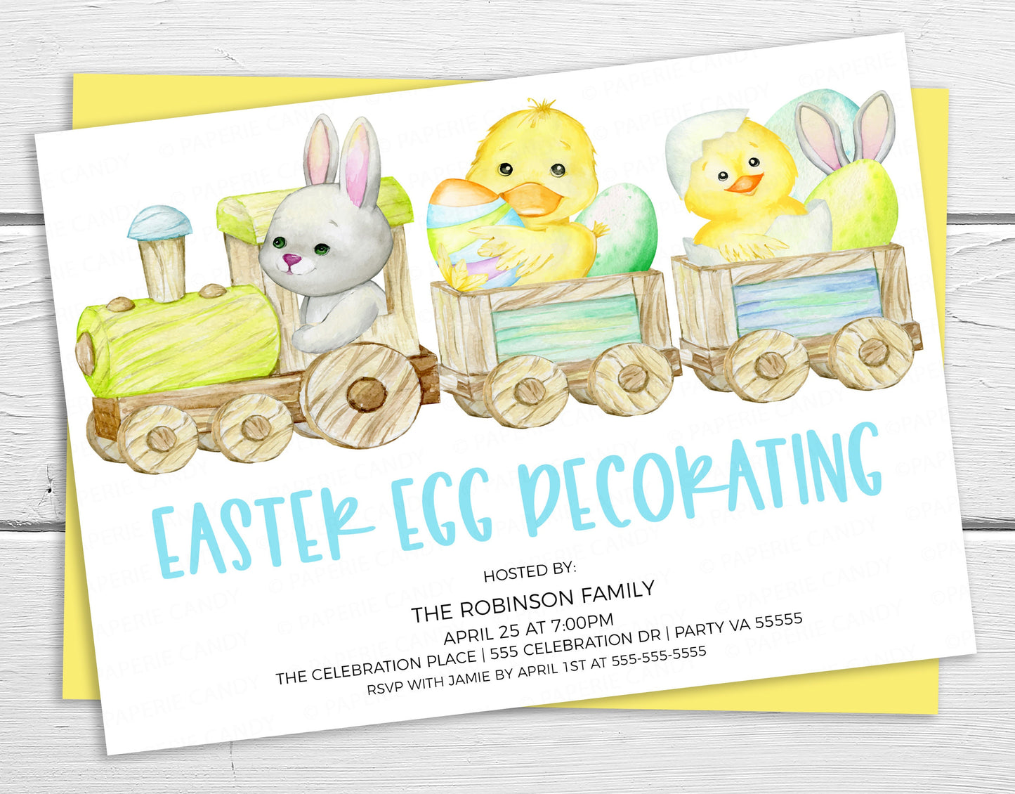 Easter Egg Decorating Invitation, Easter Party Invite, Kids Easter Party, Neighborhood Company Business Egg Decorating, Editable Printable