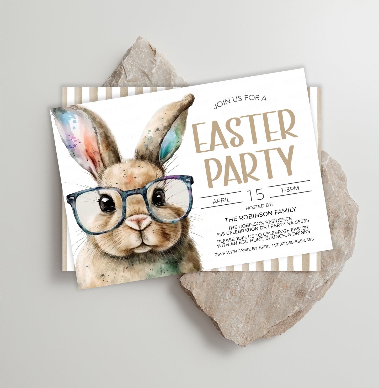 Easter Party Invitation, Easter Egg Hunt Invite, Kids Easter Party, Easter Breakfast Brunch Lunch Dinner Party, Editable Printable Template