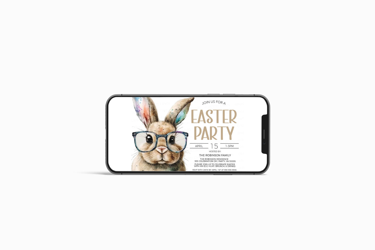 Easter Party Invitation, Easter Egg Hunt Invite, Kids Easter Party, Easter Breakfast Brunch Lunch Dinner Party, Editable Printable Template