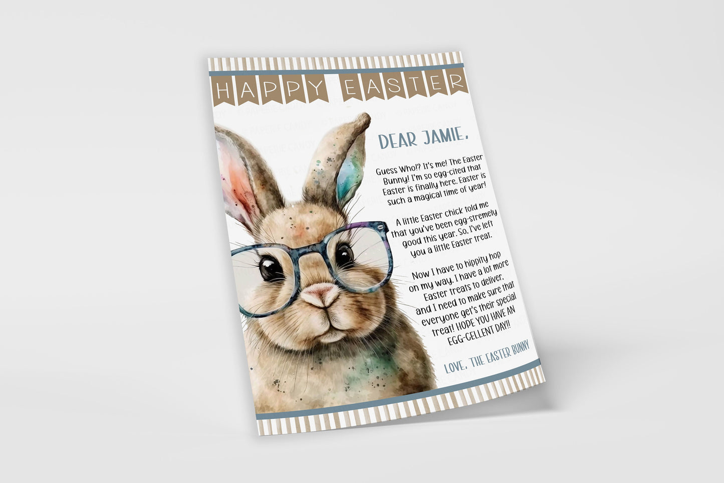 Easter Bunny Letter, Editable Letter From The Easter Bunny, Kids Easter Morning Surprise, Easter Egg Basket Hunt Game Hoppy Easter Printable