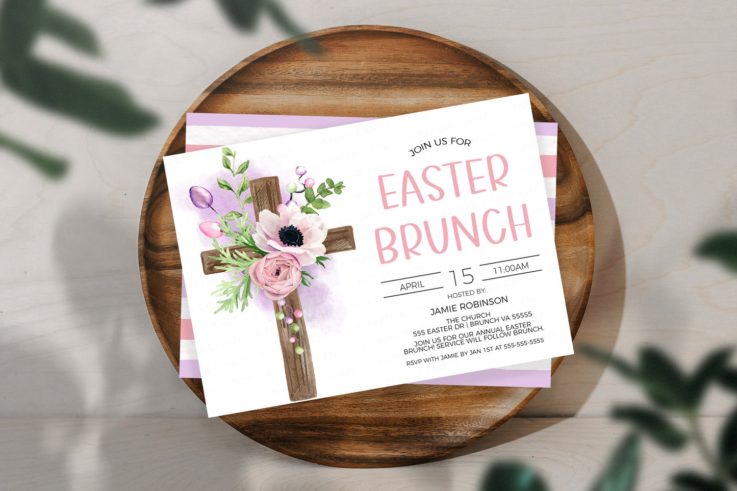Easter Brunch Invitation, Easter Breakfast Lunch Invite , Easter Dinner Party, Church Service, Employee Appreciation, Editable Printable
