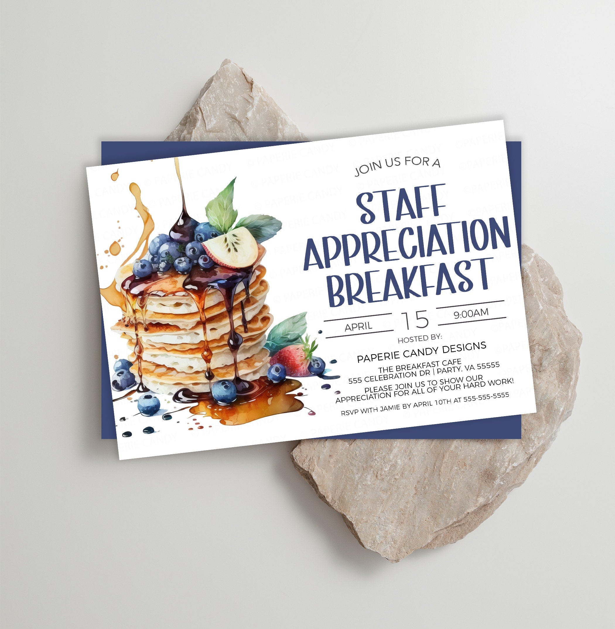 Appreciation Breakfast Invitation, Staff Employee Breakfast Invite, Vo ...