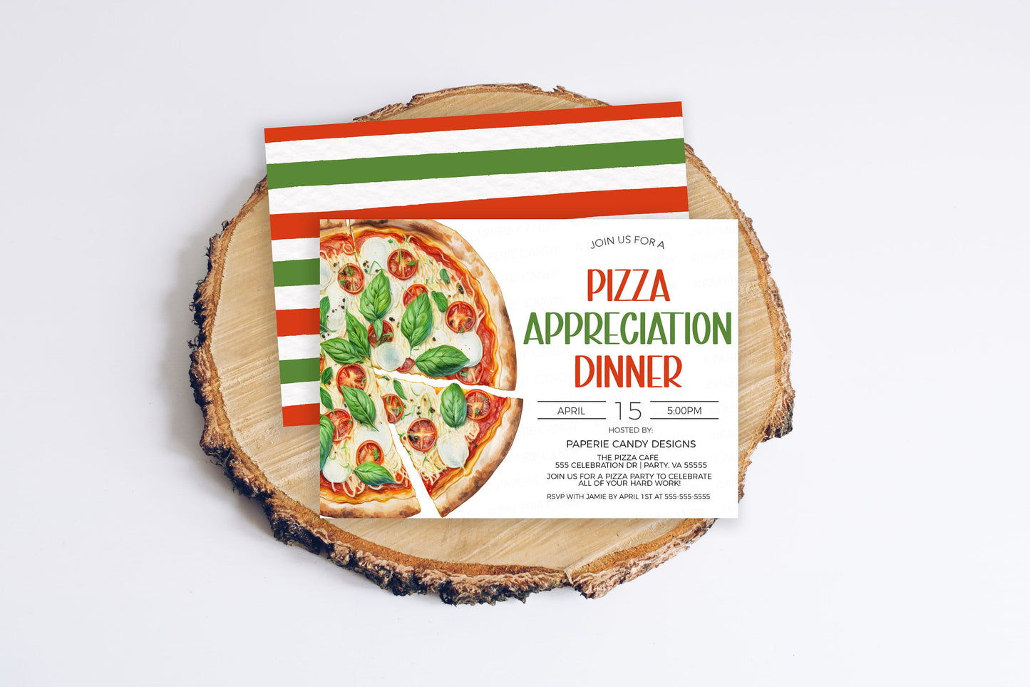 Pizza Appreciation Invitation, Pizza Party Invite, Client Staff Employee Office Volunteer Thank You Appreciation Editable Printable Template