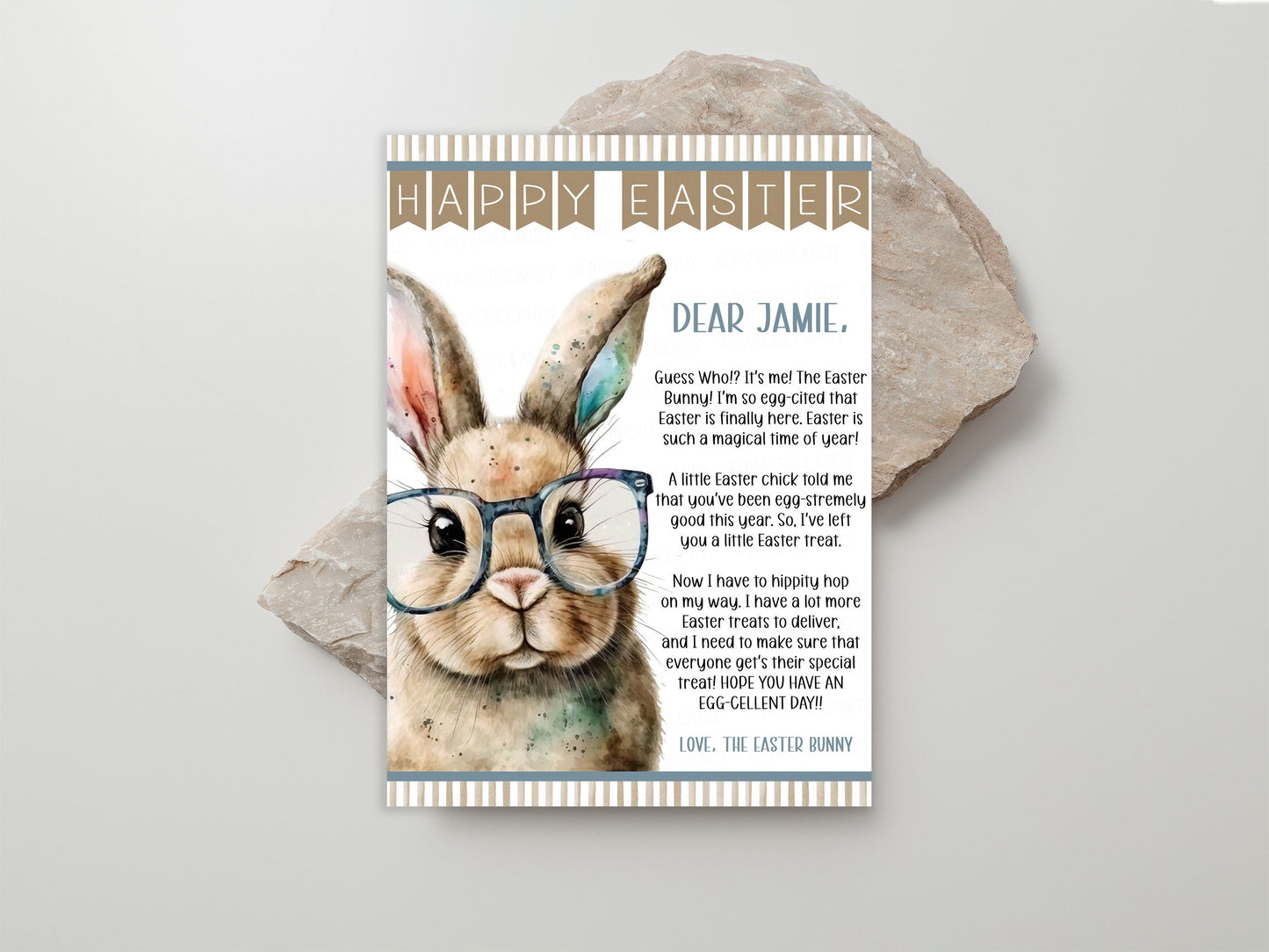 Easter Bunny Letter, Editable Letter From The Easter Bunny, Kids Easter Morning Surprise, Easter Egg Basket Hunt Game Hoppy Easter Printable