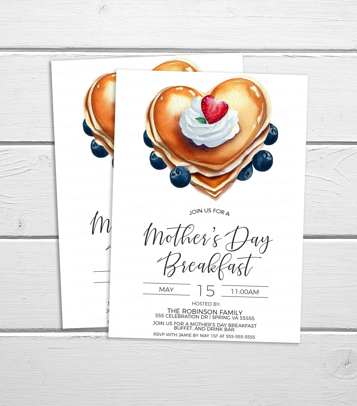 Mother's Day Invitation, Mother's Day Breakfast Invite, Mother's Day Celebration, Mothers Day Brunch Lunch Party Editable Printable Template