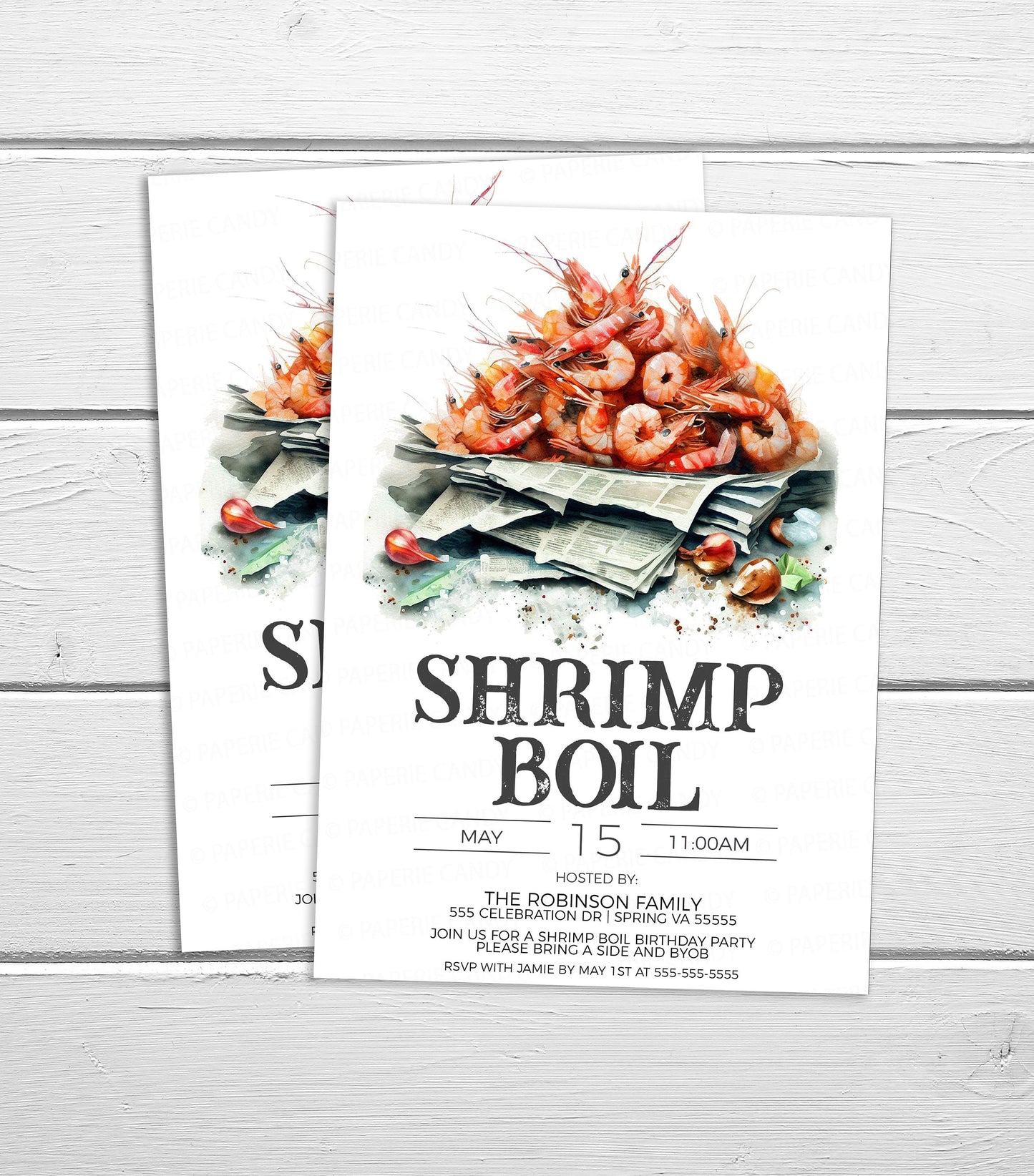 Shrimp Boil Invitation, Shrimp Boil Invite, Shrimp Boil Birthday, Shrimp Beer Boil, Boiled Shrimp Fundraiser, Editable Printable Template