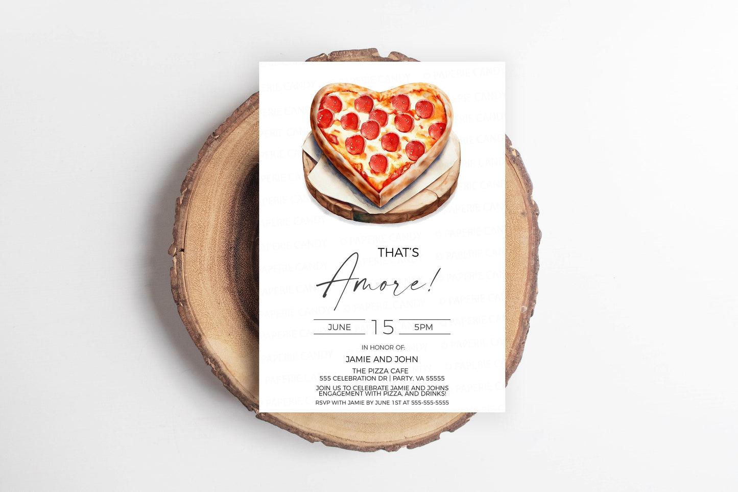 Pizza Rehearsal Dinner Invitation, That's Amore Rehearsal Dinner Invite, Italian Rehearsal Dinner, Pizza Love, Editable Printable Template