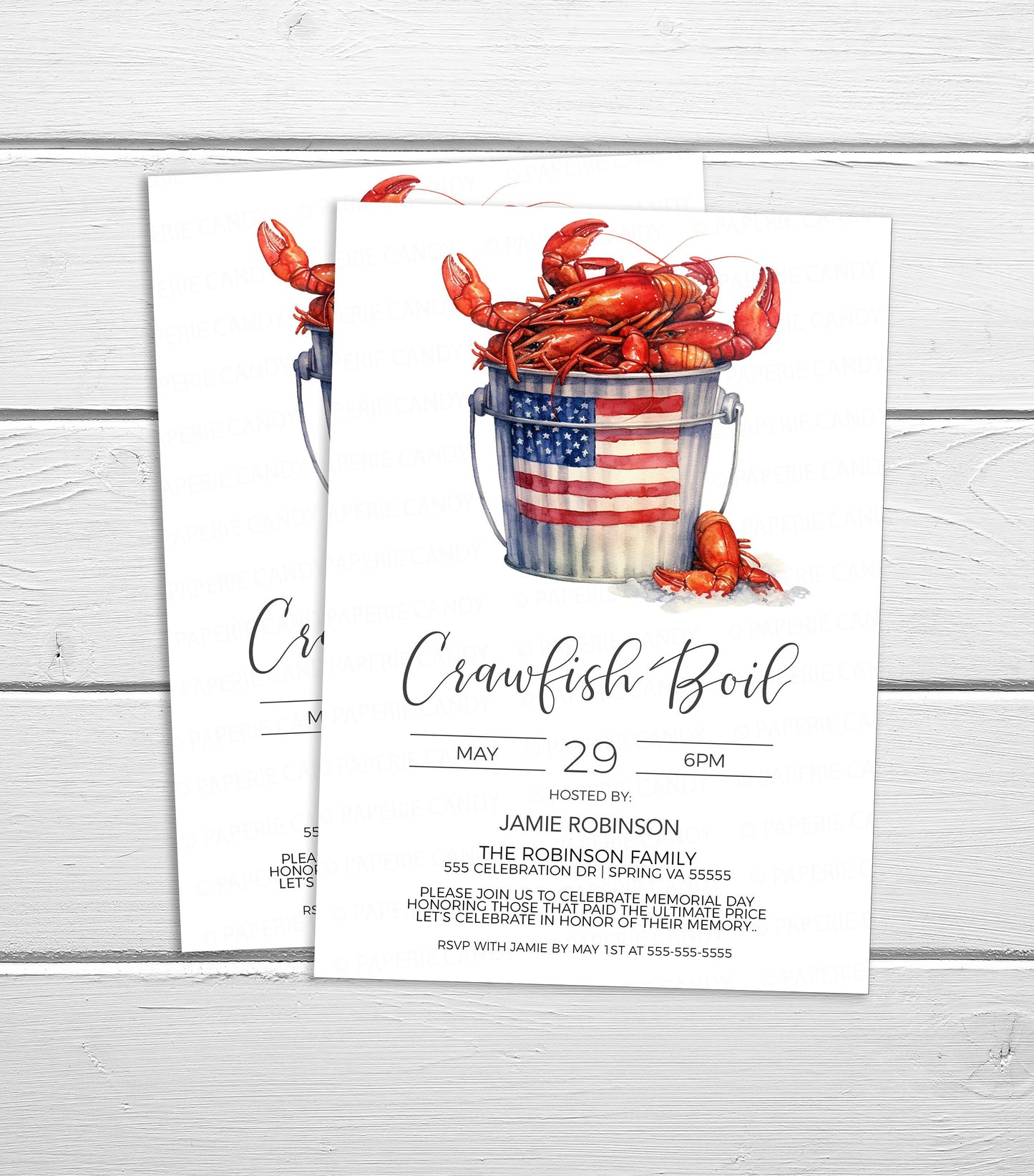 4th Of July Crawfish Boil Invitation, Independence Day Crawfish Boil Invite, Memorial Day Labor Day Beer Boil Party, Editable Printable
