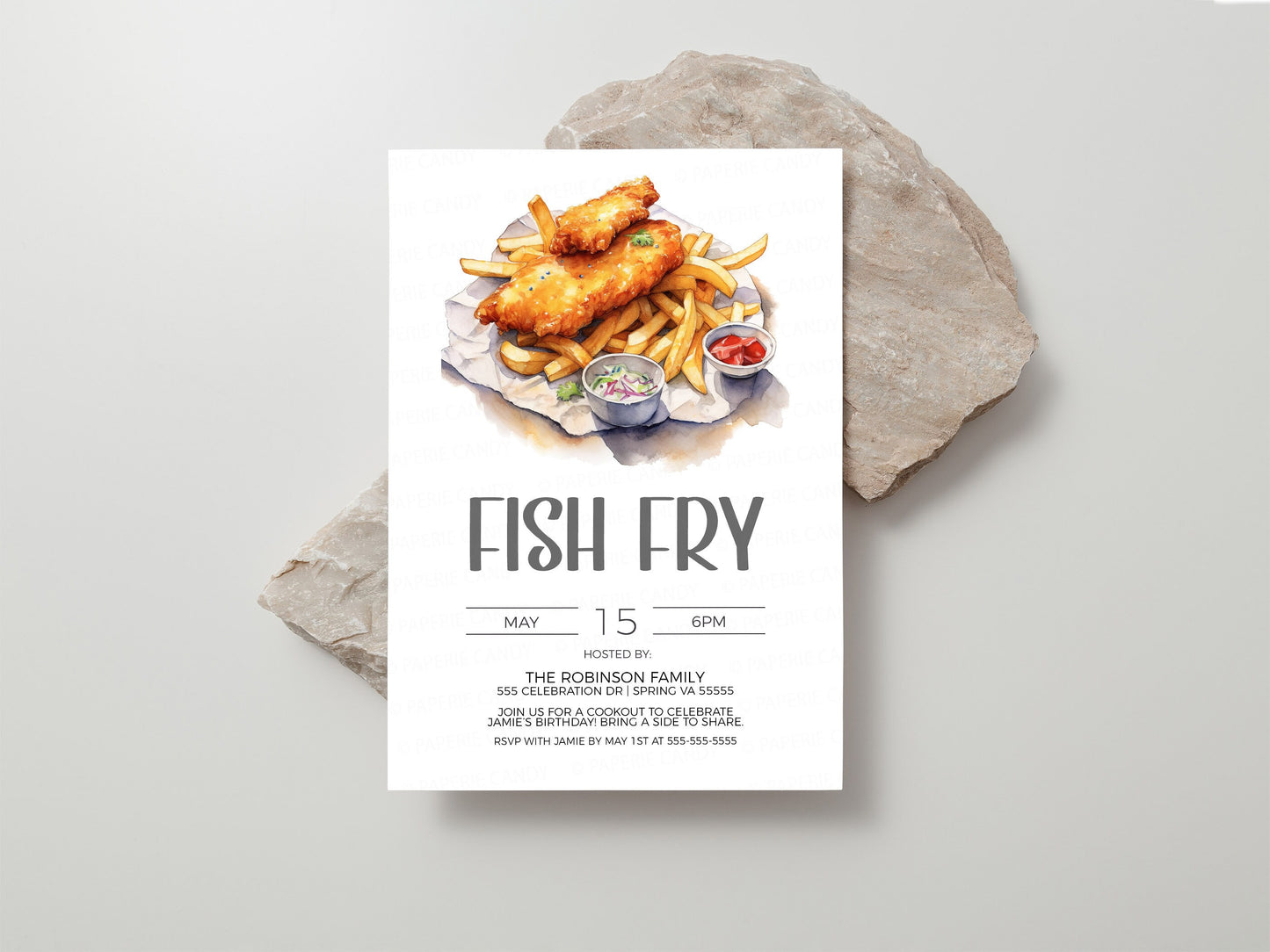 Fish Fry Invitation, Fish And Chips Invite, Seafood Birthday Party, Fish Fry Flyer, Fish Fry Competition, Printable Template Fundraiser