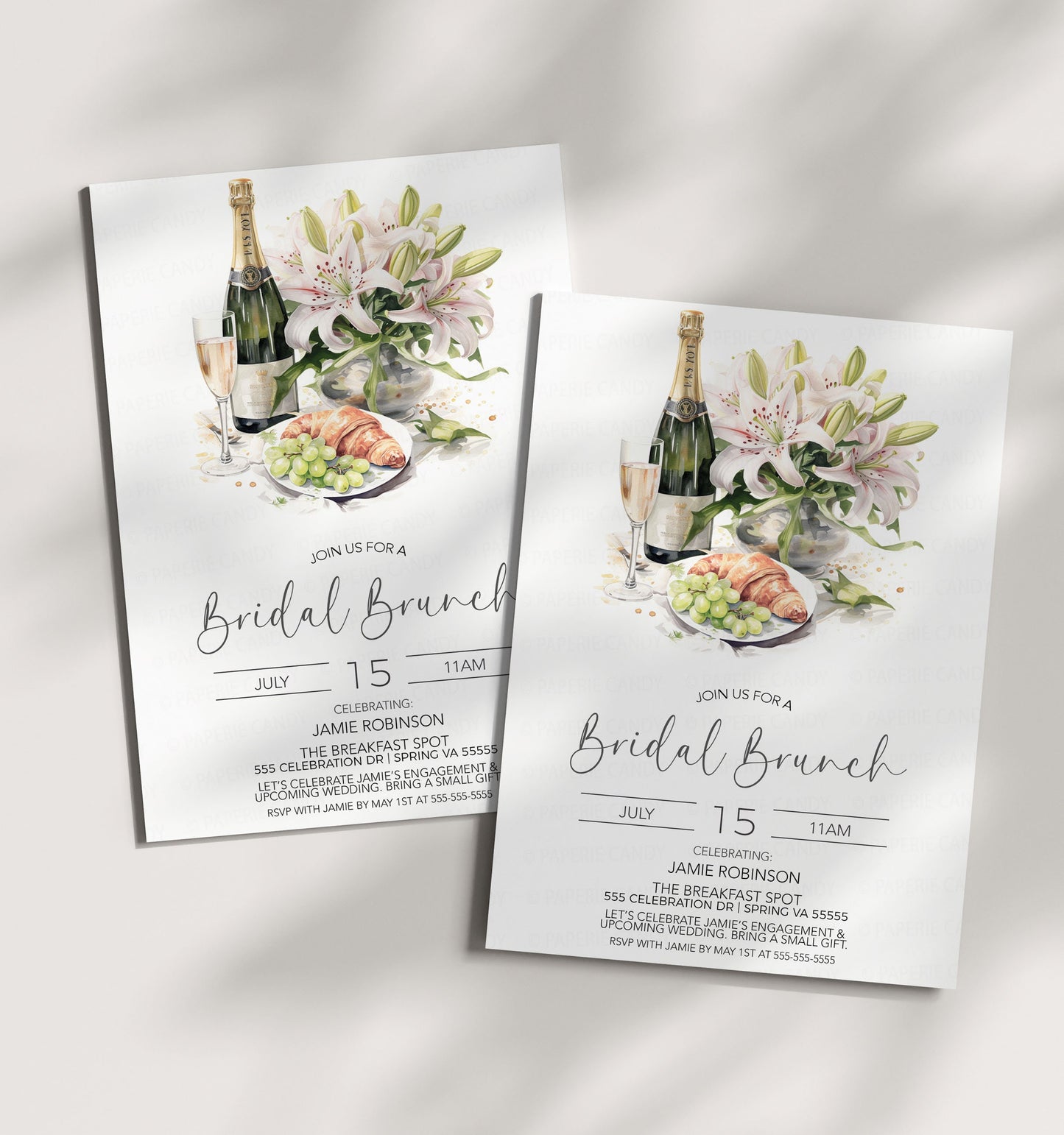 Bridal Brunch Invitation, Engagement Brunch Invite, Morning After Wedding Brunch, Champagne Bridal Shower, Wedding Rehearsal Brunch Editable