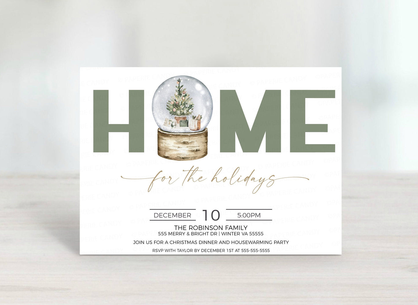 Holiday Housewarming Invitation, Home For The Holidays Christmas Invite, New Home Party, Address Change, Winter Editable Printable Template