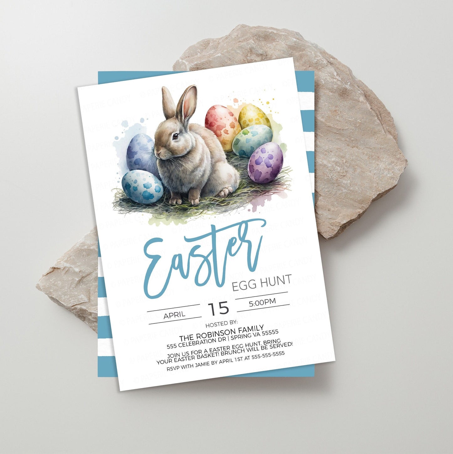 Easter Egg Hunt Invitation, Kids Easter Egg Party Invite, Neighborhood Company Business Egg Hunt, Editable Printable Template