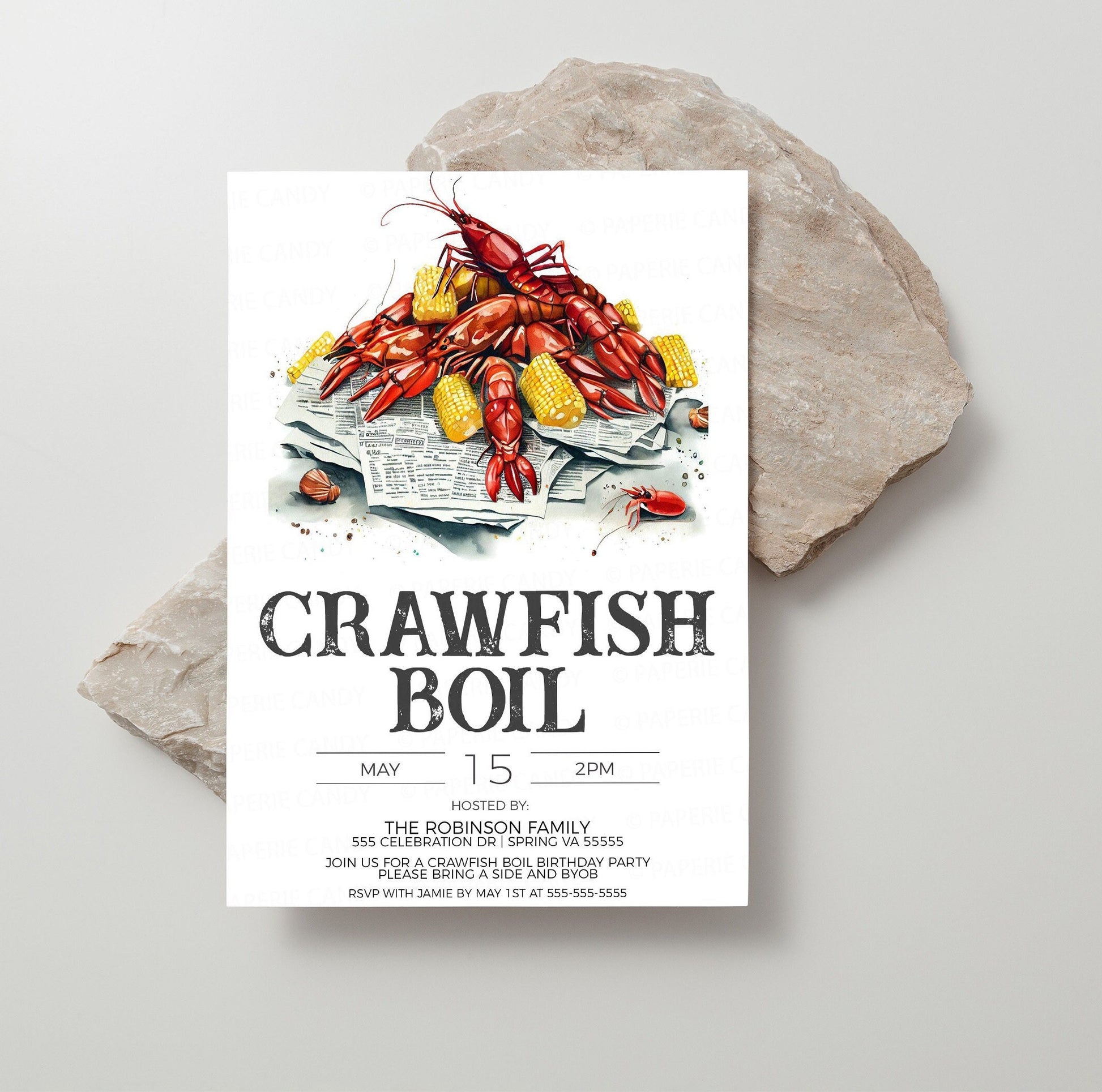Crawfish Boil Invitation Templates Crawfish Boil 30th Birthday