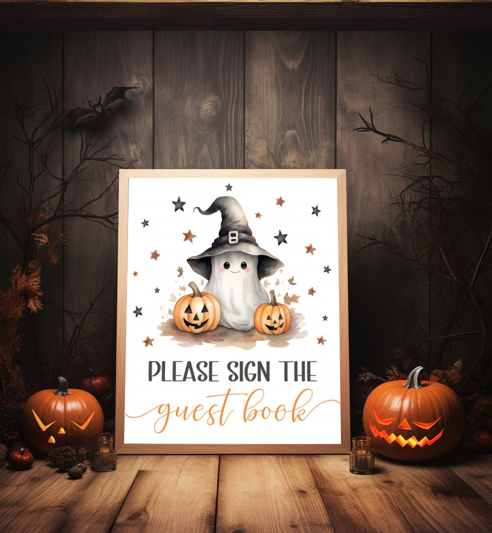 Editable Halloween Baby Shower Signs, 3 Halloween Baby Shower Sign, Diaper Raffle Food Snacks A Little Boo Is Almost Due Sign Baby Ghost