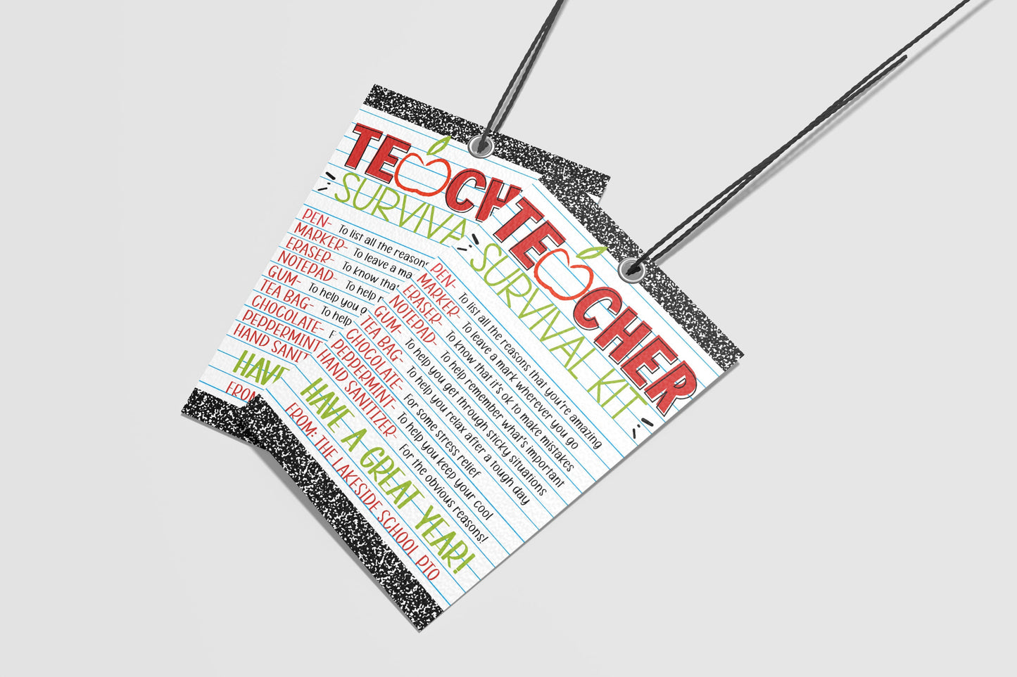 Teacher Survival Kit Gift Tag, Welcome Back First Day, New Teacher Gift, Gift For Teachers, PTO PTA, Editable Printable Instant Download