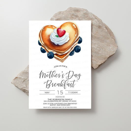 Mother's Day Invitation, Mother's Day Breakfast Invite, Mother's Day Celebration, Mothers Day Brunch Lunch Party Editable Printable Template